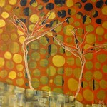 Arancione imaginazione - canvas painting