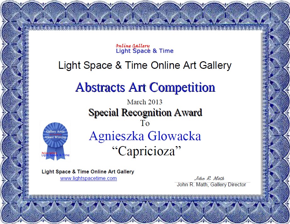 Abstract Art competition special award - march 2013, LS&T online gallery