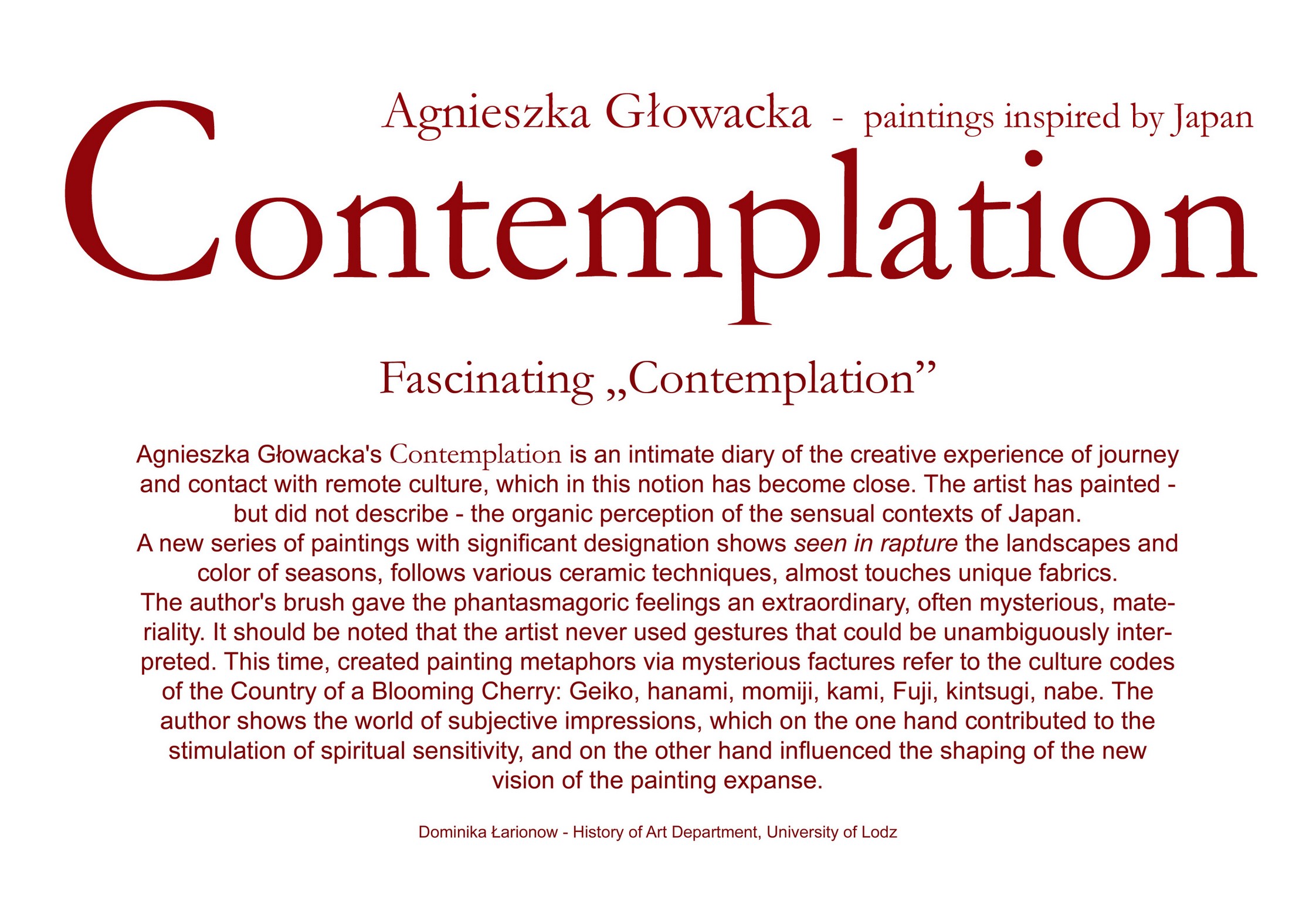 Fascinating Contemplation