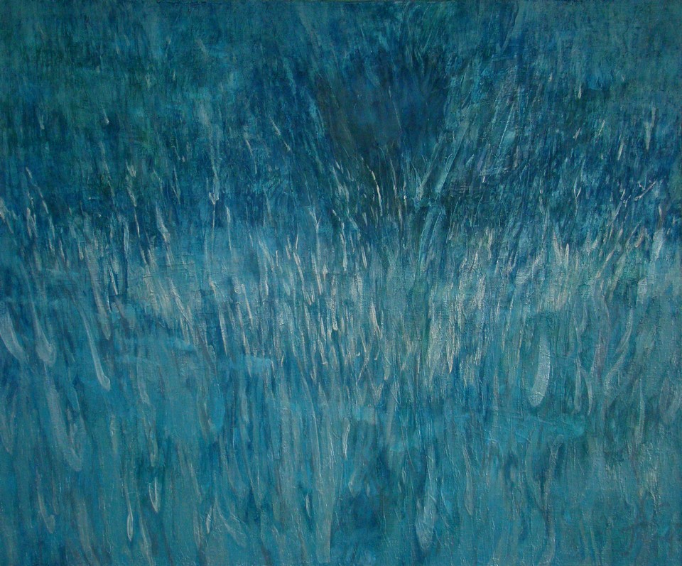 Pożyczanie widoków: BŁĘKITNE WYCZULENIE - obraz na płótnie 100x120 cm Pożyczanie widoków: 'Błękitne wyczulenie' - obraz na płótnie 100x120 cm