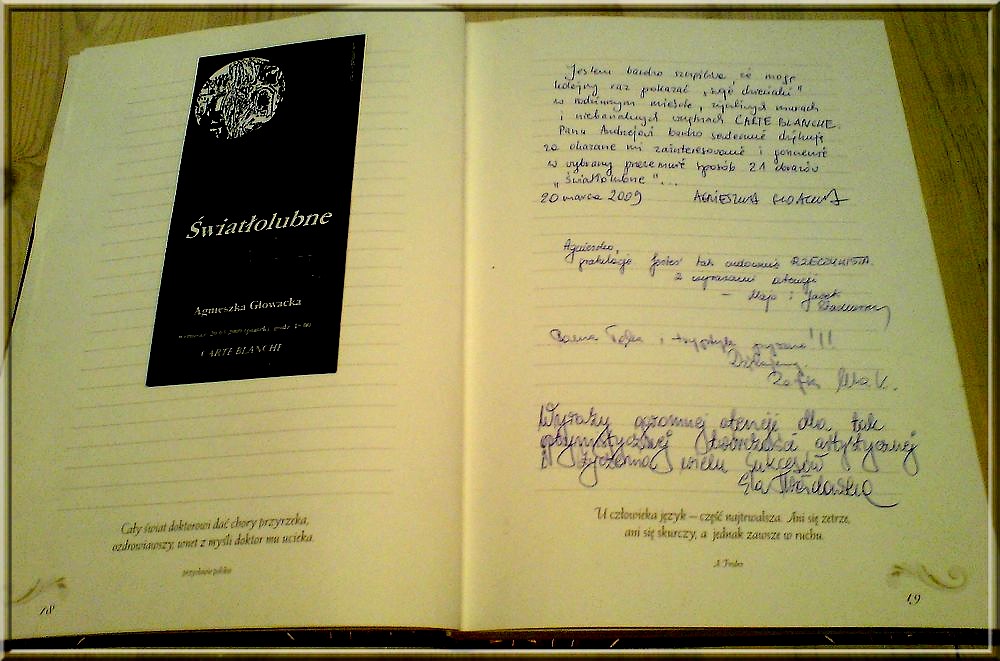 Światłolubne, 2009, galeria Carte Blanche Łódź Światłolubne, 2009